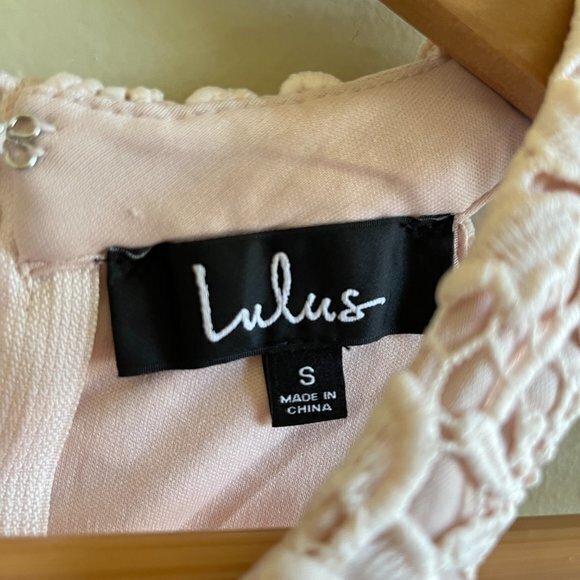 Lulus Love Poem Blush Pink Lace Mini Dress Blush Pink Womens Size S Lined - Picture 8 of 13